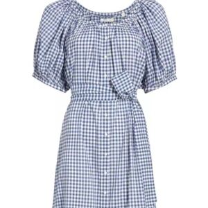 DOEN Juno Belted Gingham Maxi Dress XS NWT